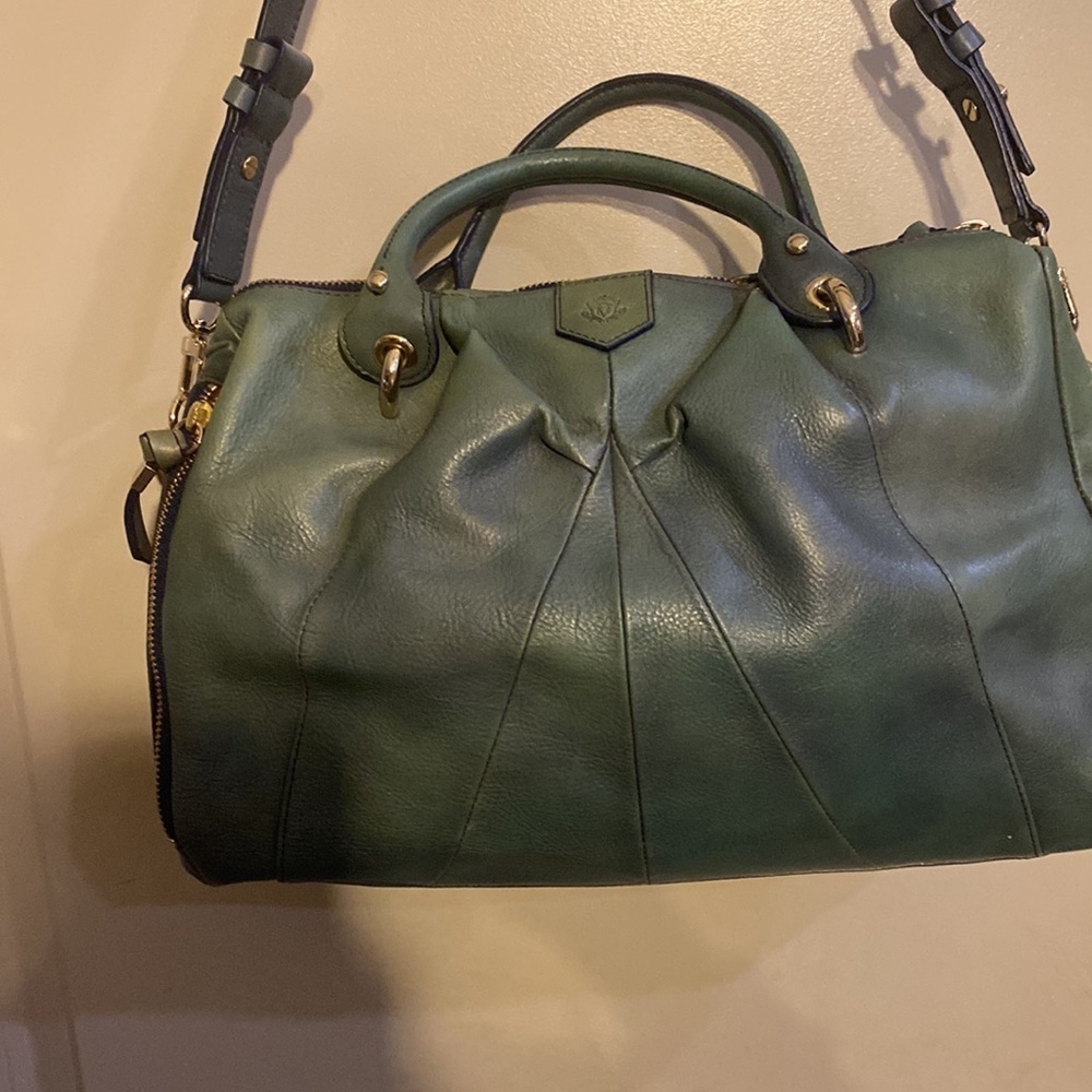 Tre Vero leather satchel purse crossbody bag removable strap - Picture 10 of 11